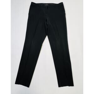 St John Caviar Pants Womens 6 Black Straight Leg Dress Career Work Made USA